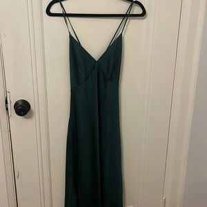 la senza green maxi slip dress